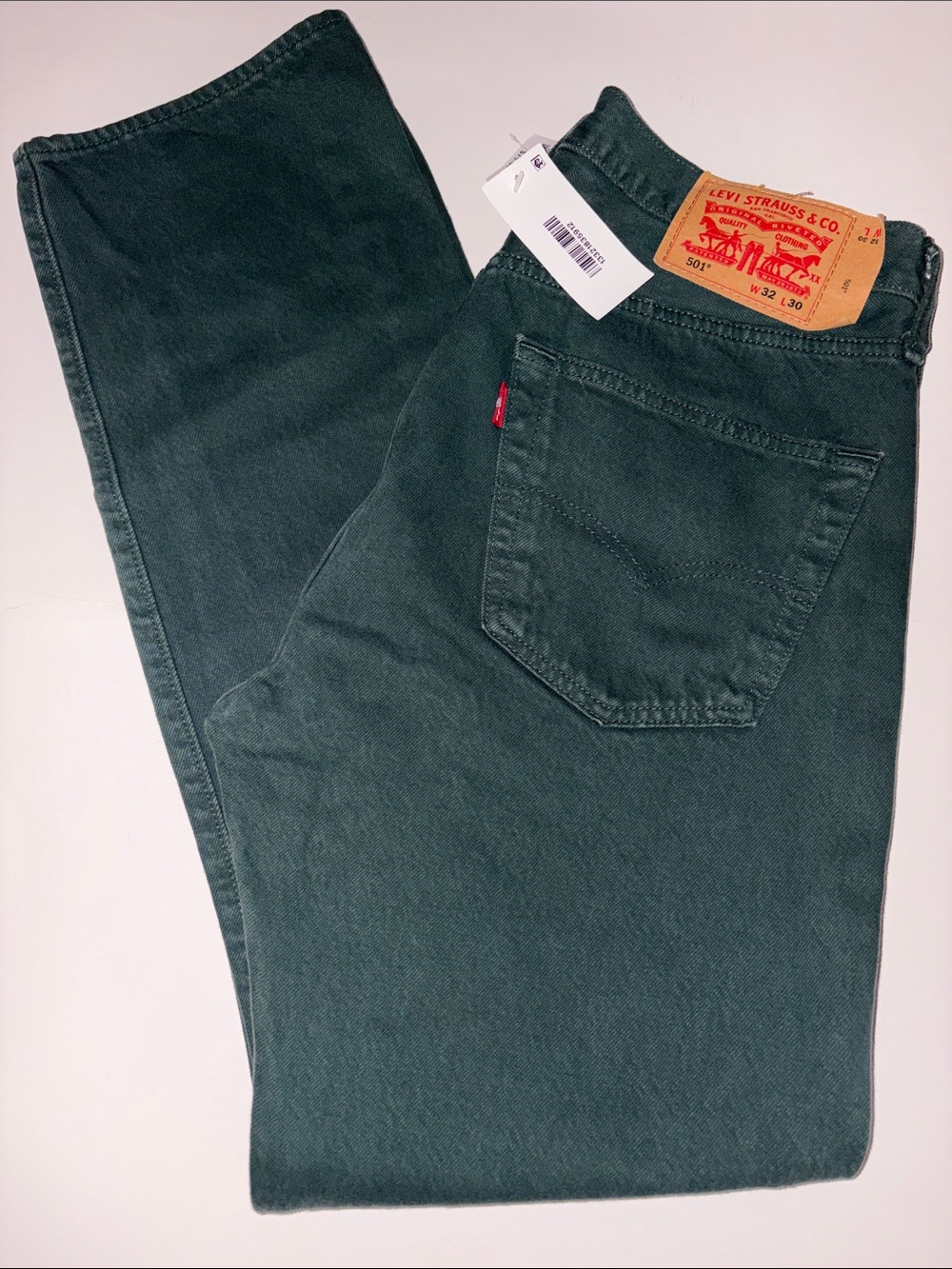 Levi's Men's Forest Green 501 Straight Jeans 32x30